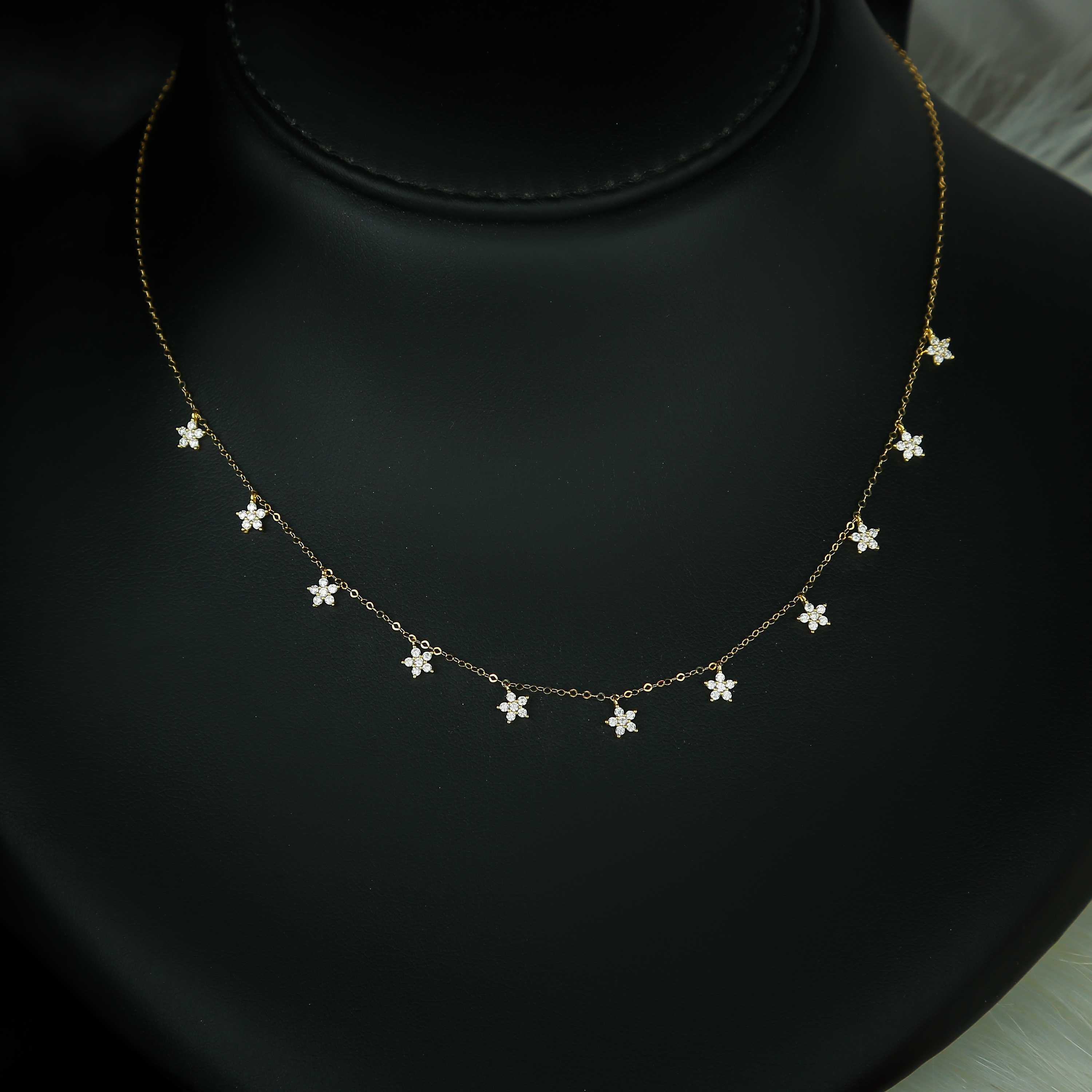 18 karat gold choker, made in Turkey - (H-0736)